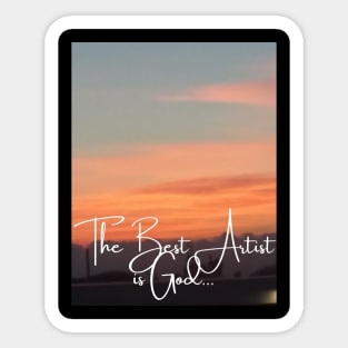 God the great artist 3 Sticker